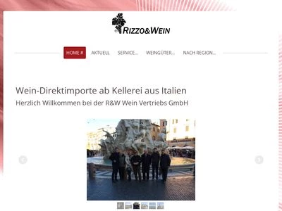 Website von R&W Wein Vertriebs GmbH