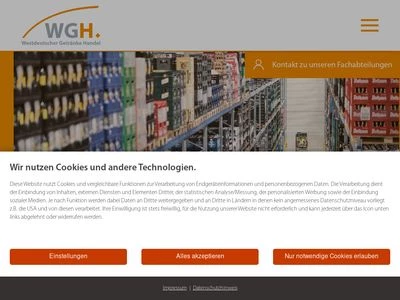Website von Westdeutscher Getränkehandel & Einkaufsgesellschaft mbH
