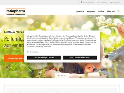 Website von ratiopharm GmbH