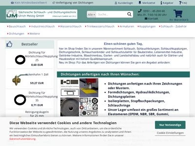 Website von Sächsische Schlauch- und Dichtungstechnik Ulrich Melzig GmbH
