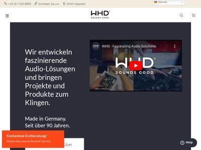 Website von Wilhelm Huber + Söhne GmbH + Co. KG
