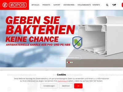 Website von KOPOS ELEKTRO GmbH