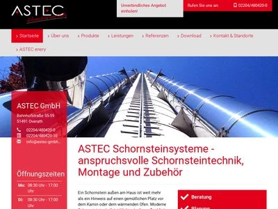 Website von ASTEC GmbH
