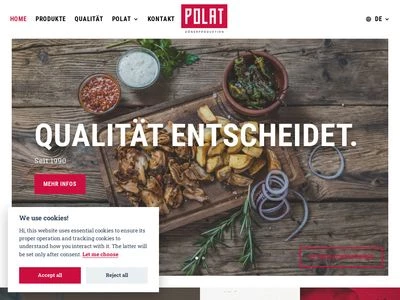 Website von Polat Dönerproduktion GmbH