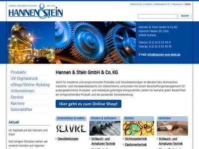 Website von Hannen & Stein GmbH & Co. KG