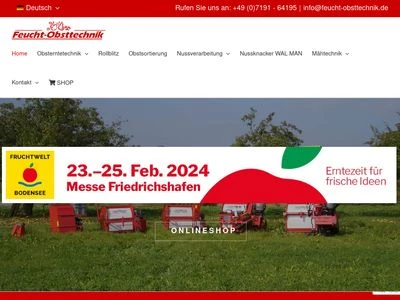 Website von Feucht Obsttechnik GmbH