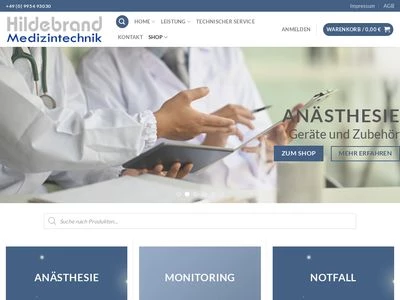 Website von Hildebrand Medizintechnik