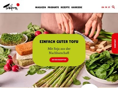 Website von Taifun-Tofu GmbH