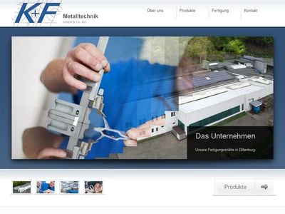 Website von K + F Metalltechnik GmbH & Co. KG