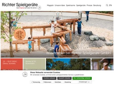 Website von Richter Spielgeräte GmbH