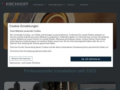 Website von W. Kirchhoff GmbH