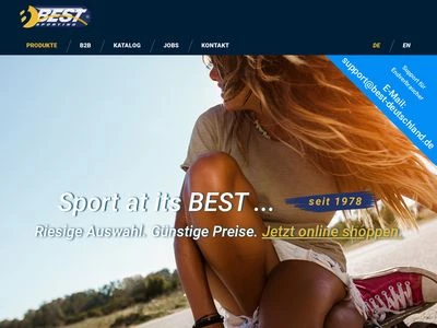 Website von BEST Sport & Freizeit GmbH