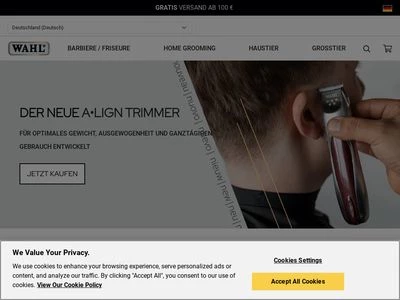 Website von Wahl GmbH