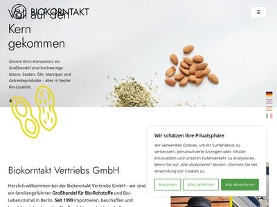 Website von Biokorntakt Vertriebs GmbH