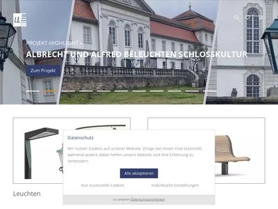 Website von Leipziger Leuchten GmbH