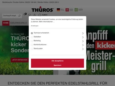 Website von Thüros GmbH