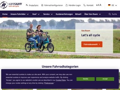 Website von Van Raam