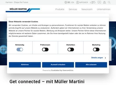 Website von Müller Martini Marketing AG