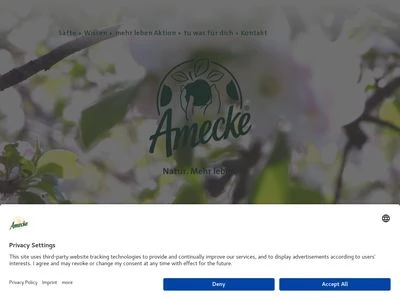Website von Amecke Fruchtsaft GmbH + Co.KG