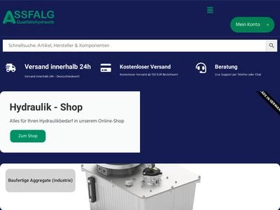 Website von ASSFALG Qualitätshydraulik GmbH & Co. KG