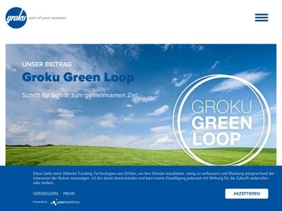 Website von groku Kunststoffe GmbH