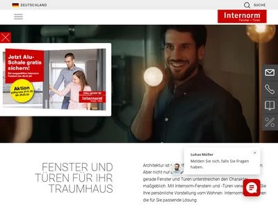Website von Internorm International GmbH