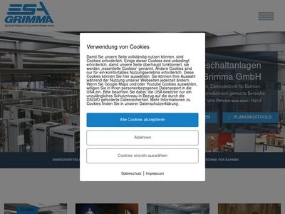 Website von ESA Elektroschaltanlagen Grimma GmbH