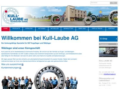 Website von Kull - Laube AG