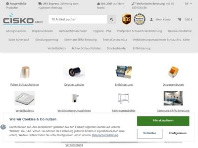 Website von Cisko GmbH