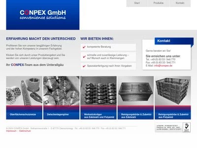 Website von CONPEX GmbH
