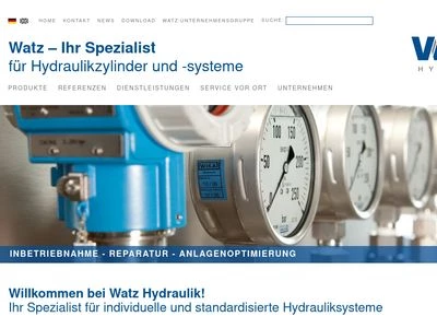 Website von WATZ Hydraulik GmbH