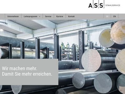 Website von ASS Stahlservice GmbH
