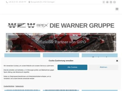 Website von Apex Fördertechnik GmbH