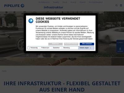 Website von Pipelife Deutschland GmbH & Co. KG