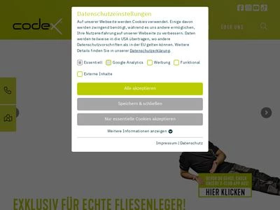 Website von codex GmbH & Co. KG
