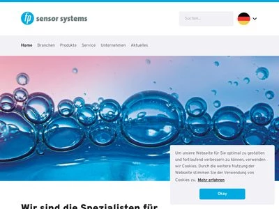 Website von fp sensor systems GmbH