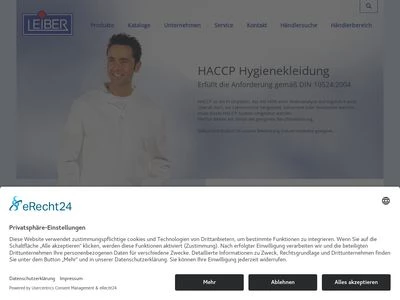 Website von Bernhard Leiber Bekleidungswerk
