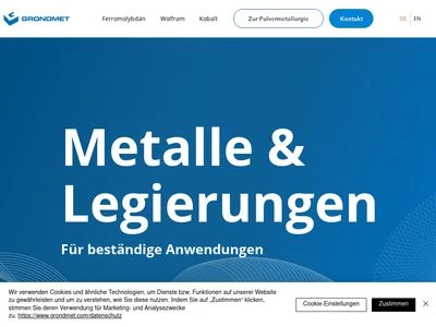 Website von Grondmet GmbH & Co. KG