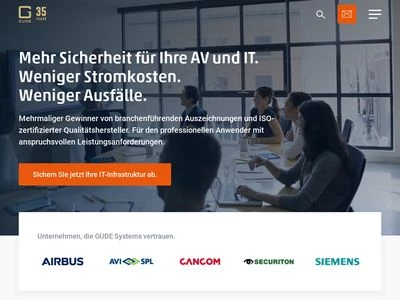 Website von GUDE Systems GmbH