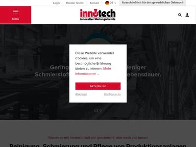 Website von Innotech-Vertriebs GmbH