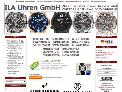 Website von ILA Uhren GmbH