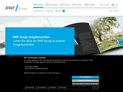 Website von BWF Offermann, Waldenfels & Co. KG