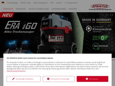 Website von SPRiNTUS GmbH