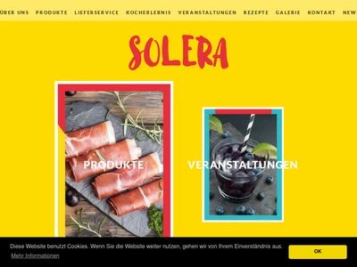 Website von SOLERA Lebensmittel GmbH