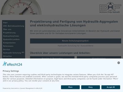 Website von Beckmann-Fleige Hydraulik GmbH & Co. KG