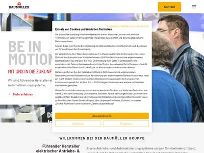 Website von Baumüller Nürnberg GmbH