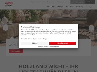 Website von Wicht Holzhandlung GmbH & Co KG