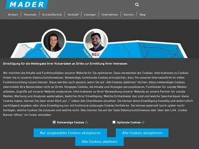 Website von Mader GmbH & Co. KG