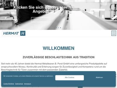 Website von Hermat-Metallwaren B.Porst GmbH