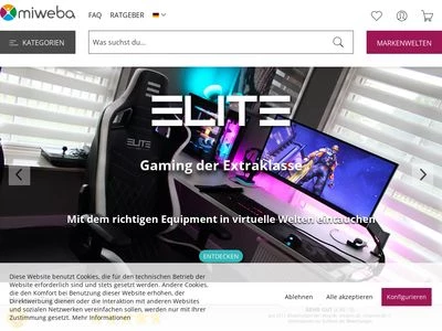 Website von Miweba GmbH